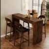 000203ac-d52d-4aac-8d80-46a109a02c06.jpg Elegant Natural Walnut Wood Grain Bar Table -50 Inches Long