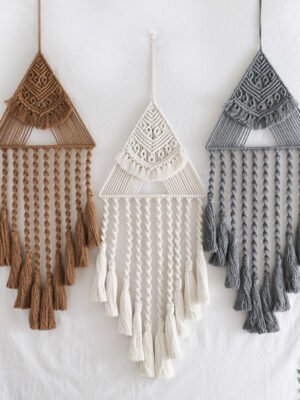 Handwoven Home Decor Triangle Dream Catcher Pendant