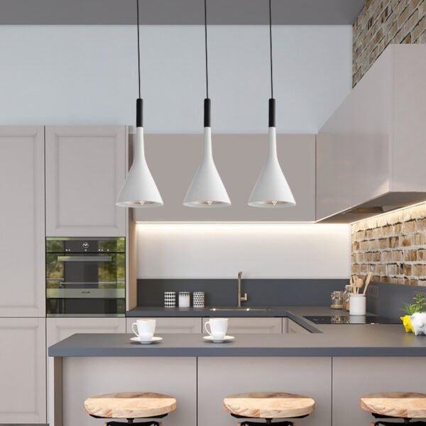 Nordic Minimalism Aluminum Horn Chandelier Restaurant Bar Lamp