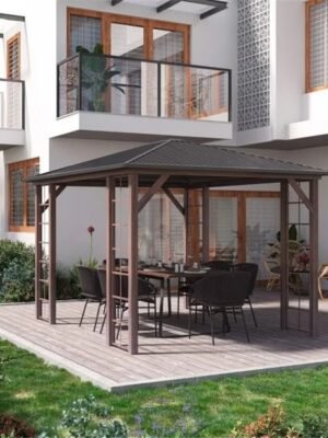 Gazebo With Galvanized Steel Roof  Swiship-Ship Prohibited By WalMart Original
