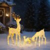 3-Piece Lighted Christmas Reindeer Family Set Outdoor Decorations,