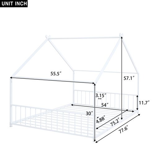 Full Size Metal Household Bed