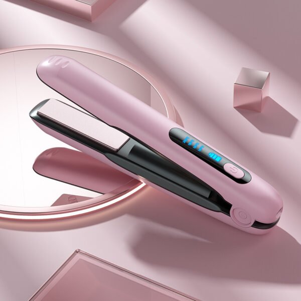 0ce2e4d7-a832-4979-9e6e-2a267d31bf47.jpg Wireless Hair Straightener Flat Iron Mini 2 IN 1 Roller