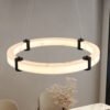 0de5405c-8f19-4eba-9b88-fb2bb0fe78d0.jpg Modern LED Pendant Light, 24-Inch Round Hanging Chandelier With Adjustable Height,