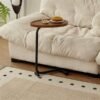 Brown C-shaped Side Table, Living Room Small Sofa Table