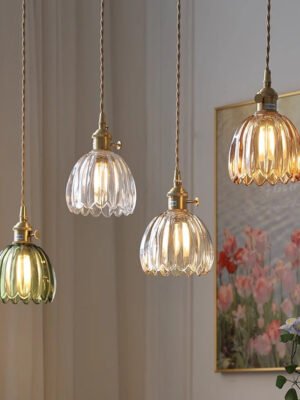 Bedroom Bedside Vintage Glass Flower Chandelier