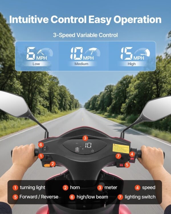 Heavy Duty 4-Wheel Mobility Scooters For Seniors & Adults,