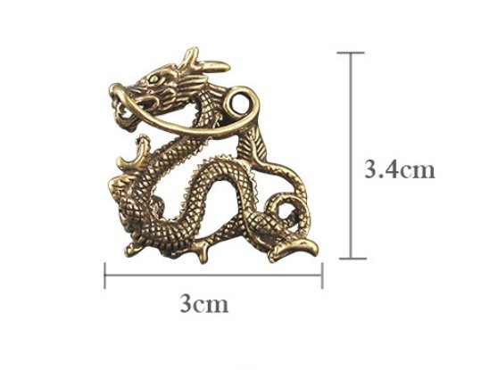 1620913442187.jpg Chinese Dragon Brass Figurines Keychain Pendant Home Car Feng Shui Decor