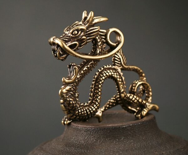 1620913442215.jpg Chinese Dragon Brass Figurines Keychain Pendant Home Car Feng Shui Decor