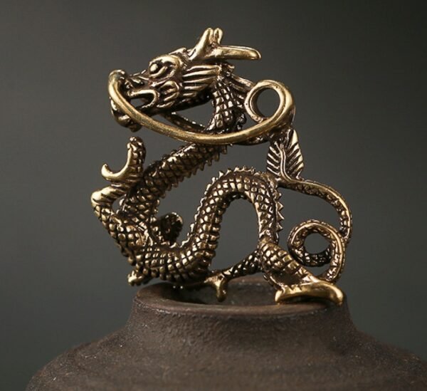 1620913442220.jpg Chinese Dragon Brass Figurines Keychain Pendant Home Car Feng Shui Decor