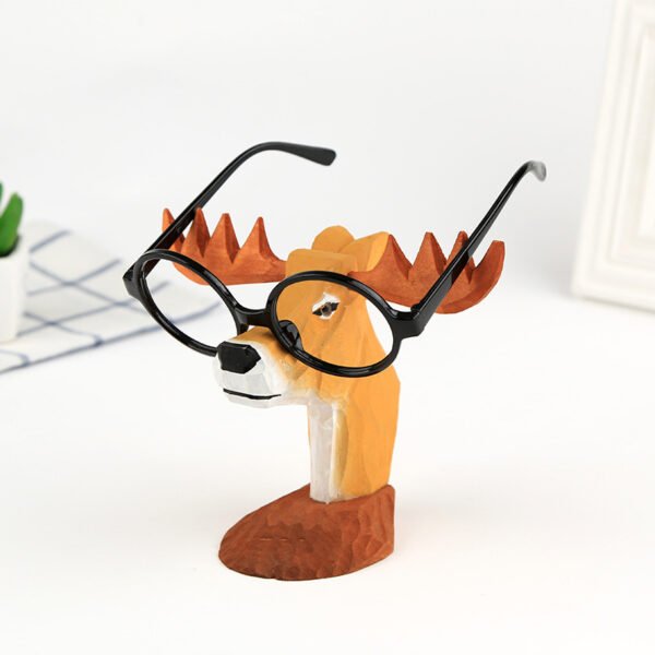 Solid Wooden Creative Fashion Glasses Frame Animal Retro Home Decor