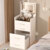 1a4001a1-5dff-48a2-aee6-fbf93337cd47.jpg 3 In 1 Vanity Desk With Open Top Mirror,