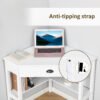 1e8ed3dd-e232-411c-b22e-af0ba961408c.jpg Corner Desk, Triangle Computer Desk with Drawer and Storage Shelves for Small Spaces,