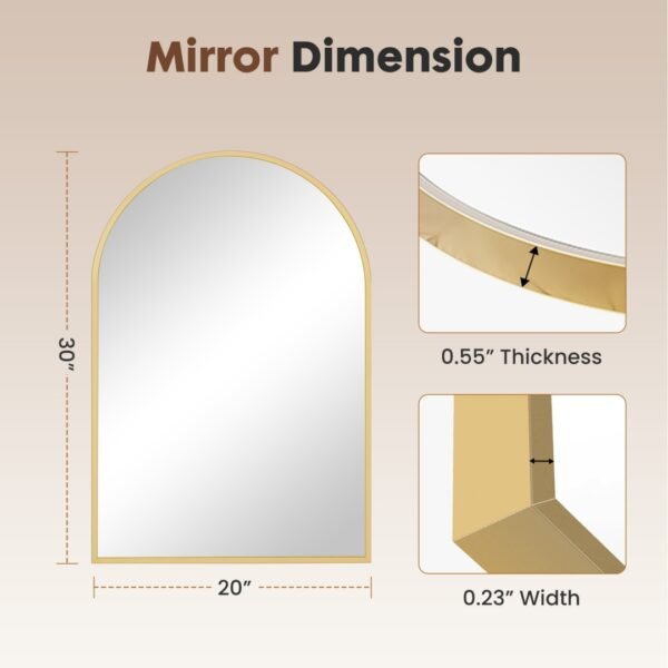 221532af-98e0-4bfc-b2d6-263765854be8.jpg Bathroom Wall Mirror, Metal Frame Vanity Mirror For Bedroom, Entryway, Living Room