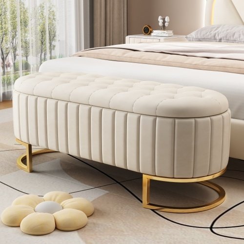 2387463b-c43a-4c1f-b84c-7a82a7da3cf6.jpg Elegant Fabric Velvet Storage Footstool