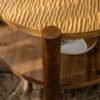 Round Coffee Table With Solid Wood For Living Room,