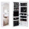 Non Full Mirror Wooden Wall Mounted Jewelry Storage Mirror Cabinet