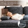 U-shaped Combination Sofa, Double Lounge Chair, Chenille Fabric 4-seat Living Room Furniture