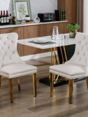 Modern, High-end Tufted Solid Wood Contemporary Velvet Upholstered Dining Chair