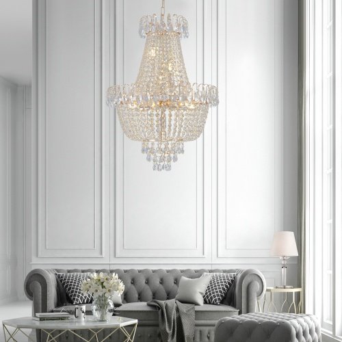 Golden Crystal Chandelier