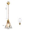 Japanese Retro Restaurant Bedroom Homestay Brass Glass Chandelier