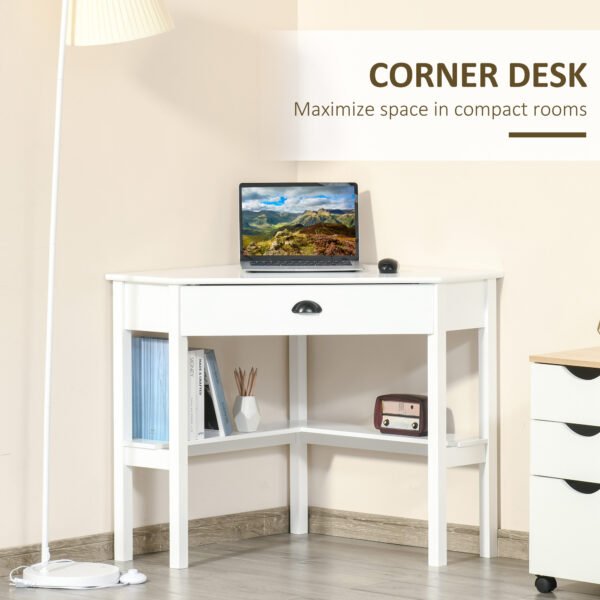 2f664dad-ba5c-4e90-acab-9319eb2e6e34.jpg Corner Desk, Triangle Computer Desk with Drawer and Storage Shelves for Small Spaces,