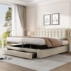 3006818e-3907-4577-ad12-b565fab34615.jpg Upholstered Bed King Size Bed 5ft 150x200cm Velvet Fabric
