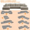 Oversized Sponge Cloud Sofa,Modern Upholstered Sectional Sofa Couch Set