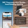 Cellular Security Camera Outdoor Wireless, No WiFi Needed Solar Powered 4G LTE Camera, 2K Color Night Vision, PIR Motion Sensor, 360 Live View, Two-Way Audio, SIM Card & SD Card Included