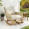 45c54665-905d-4168-90ef-4307273efa96.jpg Contemporary Minimalist Ivory Wicker Rocking Chair With Soft Polyester Cushions And Durable Wooden Frame,
