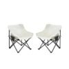 2PCS Outdoor Camping Chairs Folding Portable, Carry Bag ,Beige