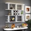 Large Wall Mounted 3 Tier  Rustic Bottle Wine Rack