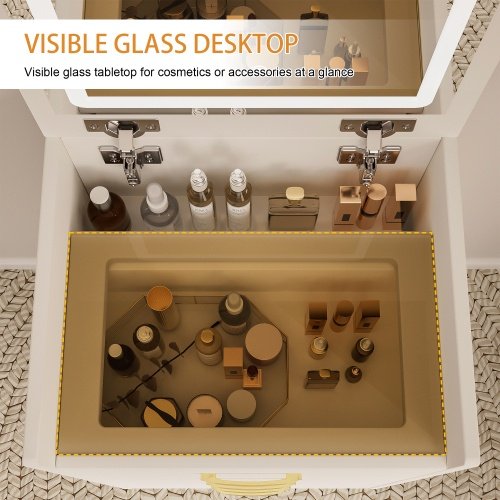 4cb580cc-8e70-482c-8b1f-6cdbc48d47e0.jpg 3 In 1 Vanity Desk With Open Top Mirror,
