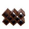 Large Wall Mounted 3 Tier  Rustic Bottle Wine Rack