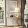 Two-piece Set Of Table Lamps Golden Brass Swan