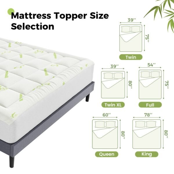 56d7cd1c-6660-4cad-96cc-a790e8d71d75.jpg Mattress Protector, Thickened Mattress Pad With Bamboo Fiber Viscose Filling