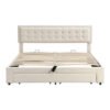 588fc7b8-37e2-47ef-80be-8f050a3ac3fa.jpg Upholstered Bed King Size Bed 5ft 150x200cm Velvet Fabric