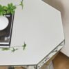 589a1d3c-d033-40e6-96b1-8d1a3cdff71e.jpg Drum Style Coffee Table With Mirror Crystal Inlay,