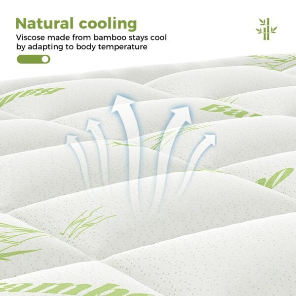 5c080900-f52d-4cc5-a57c-46e184bb866c.jpg Mattress Protector, Thickened Mattress Pad With Bamboo Fiber Viscose Filling