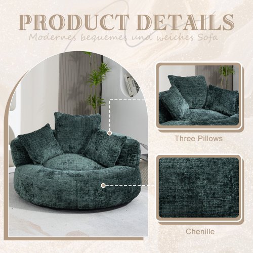 COOLMORE Lazy Sofa Durable Comfort Lounger High Back Bean Bag Chair Couch