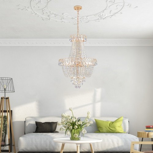Golden Crystal Chandelier