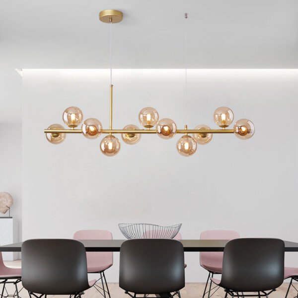 60f45aca-fab3-4f95-86c3-cf7b6cd6b6fb.jpg A Long Minimalist Glass Magic Bean Chandelier