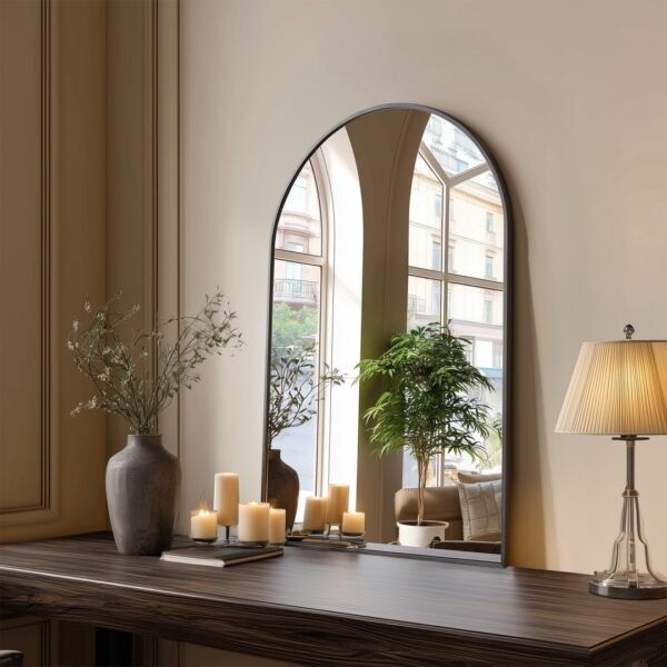 61485a7b-e877-41b8-8354-7c9f5b637d14.jpg Bathroom Wall Mirror, Metal Frame Vanity Mirror For Bedroom, Entryway, Living Room