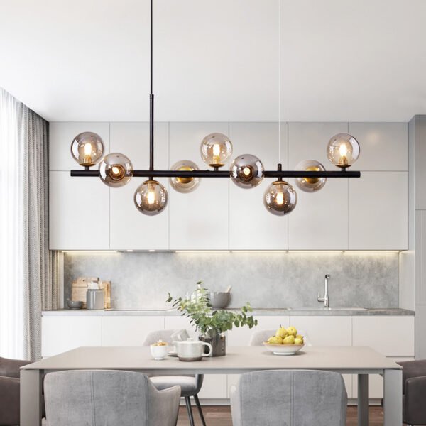 661458b0-e6c2-4edf-81dc-c228c9159c6a.jpg A Long Minimalist Glass Magic Bean Chandelier