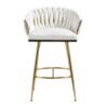 6973a4dd-11a5-4d6d-89f3-1d00d66be1e6.jpg 26 Counter Height Bar Stools Velvet Kitchen Island Counter Bar Stool With Hand- Wave Back,golden Chromed Base And Footrest
