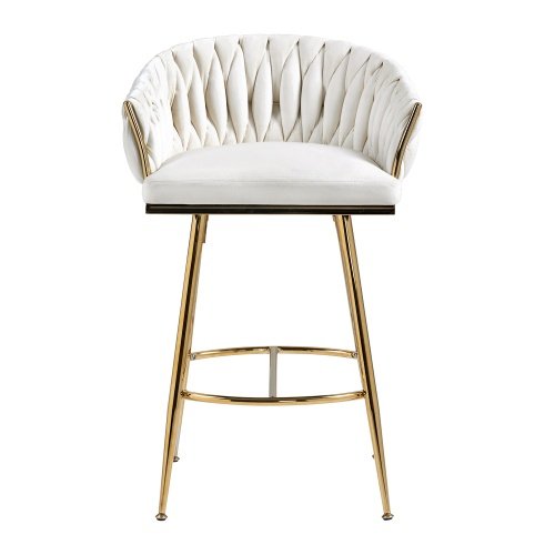6973a4dd-11a5-4d6d-89f3-1d00d66be1e6.jpg 26 Counter Height Bar Stools Velvet Kitchen Island Counter Bar Stool With Hand- Wave Back,golden Chromed Base And Footrest
