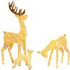 3-Piece Lighted Christmas Reindeer Family Set Outdoor Decorations,