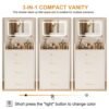 6f9a3f57-6877-48cb-bcff-99cc96ab5654.jpg 3 In 1 Vanity Desk With Open Top Mirror,