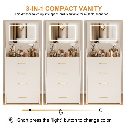 6f9a3f57-6877-48cb-bcff-99cc96ab5654.jpg 3 In 1 Vanity Desk With Open Top Mirror,