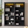 73881e45-2155-4819-84a1-06ed1856f484.jpg 83 Tall Wood Bookcase Suite With Light Strip